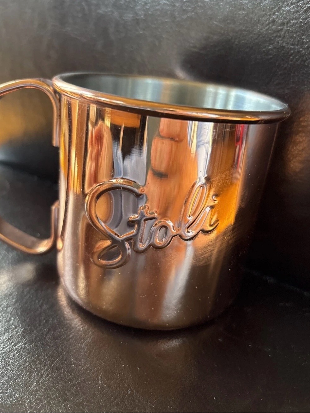 Stoli Vodka 12 oz. Stainless Copper Moscow Mule Mug
